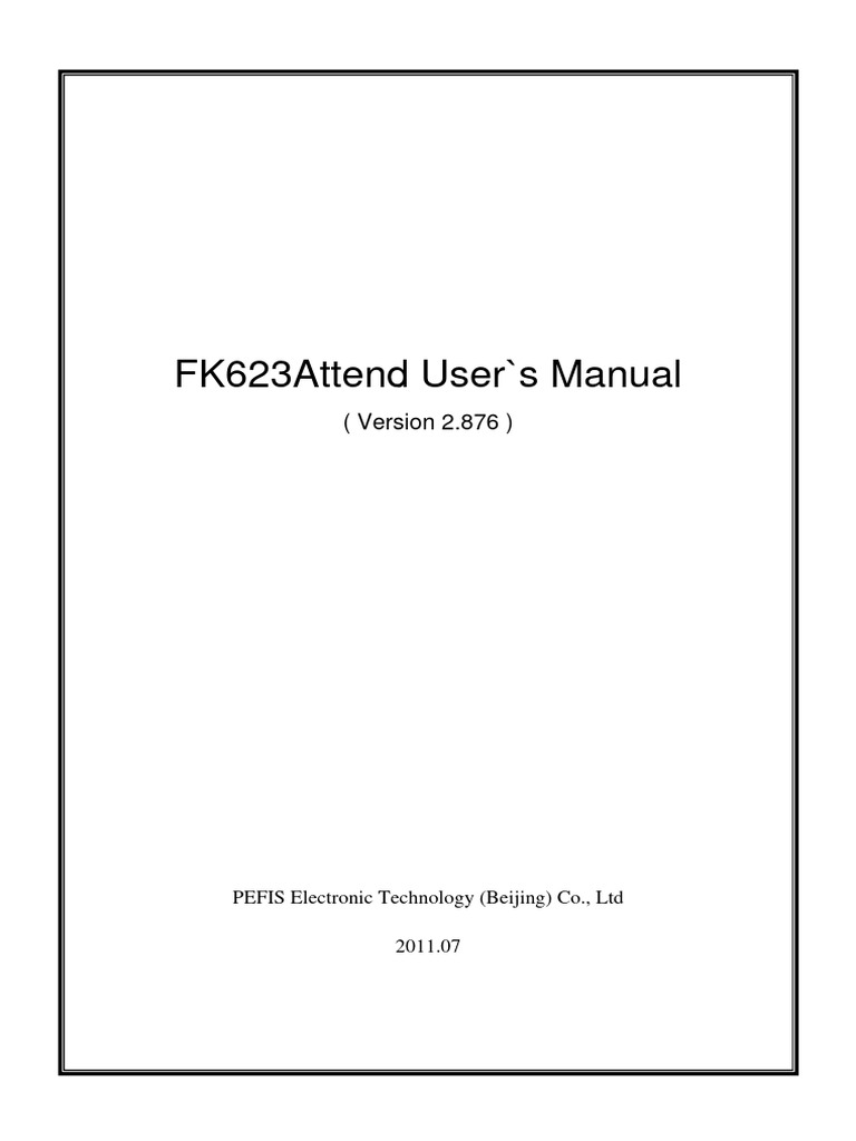 FK623Attend Manual C English | PDF | Computer Network | Pointer ...