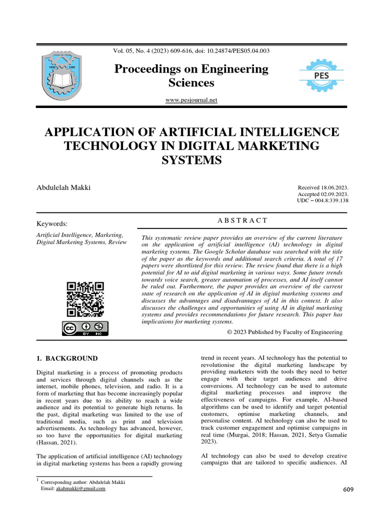 Application of Artificial Intelligence Technology in Digital Marketing ...