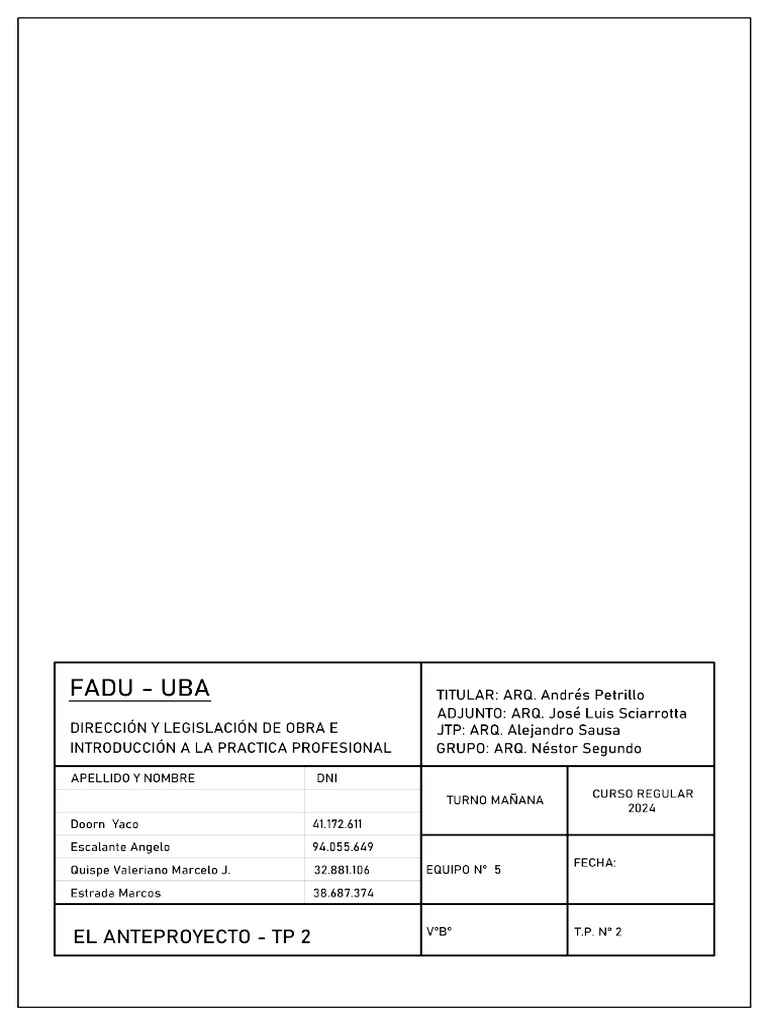 Anteproyecto TP 2 | PDF