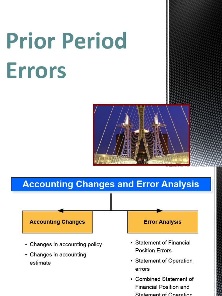 Prior Period Errors and Corrections | PDF | Balance Sheet | Income ...