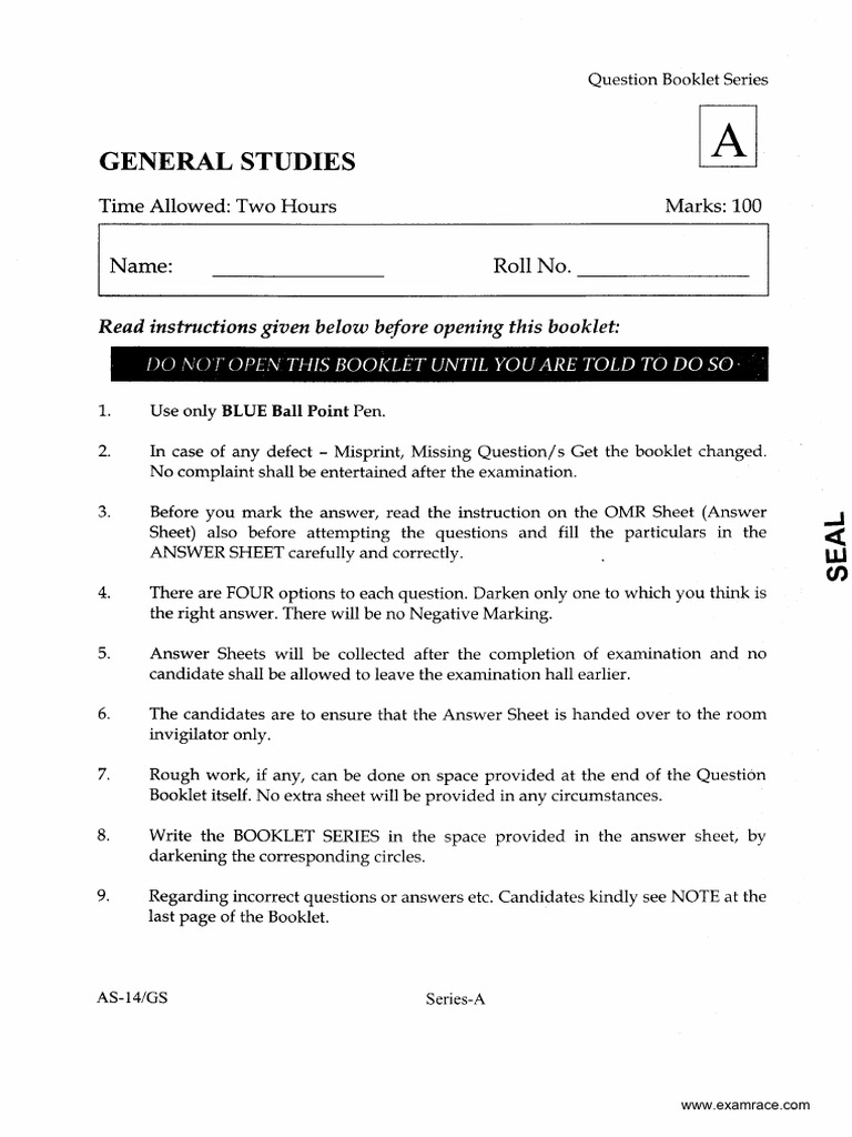 HPSC Prelims General Studies 2014 | PDF | Optical Character Recognition ...