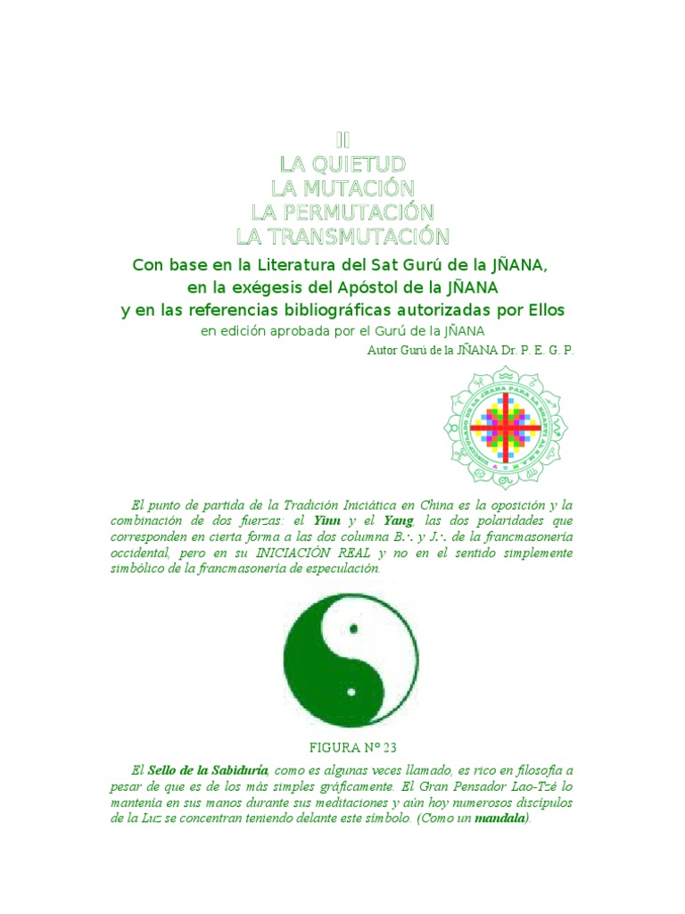 La Quietud II La Mutabilidad La Permutacion La Trasmutacion | PDF | Yin ...