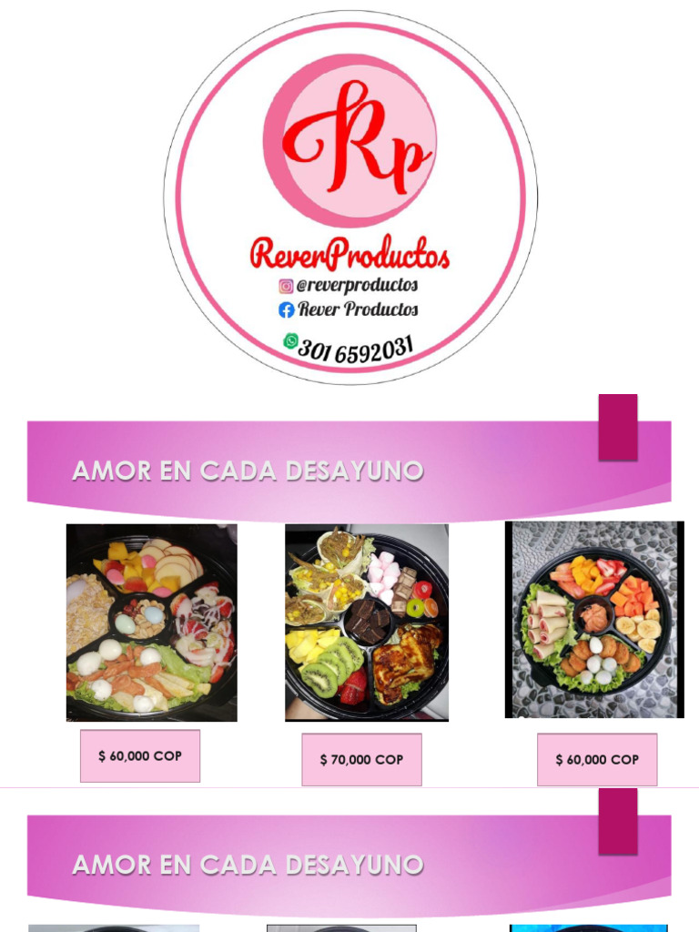 Catalogo de Desayunos Rever | PDF | Cocina | Alimentos