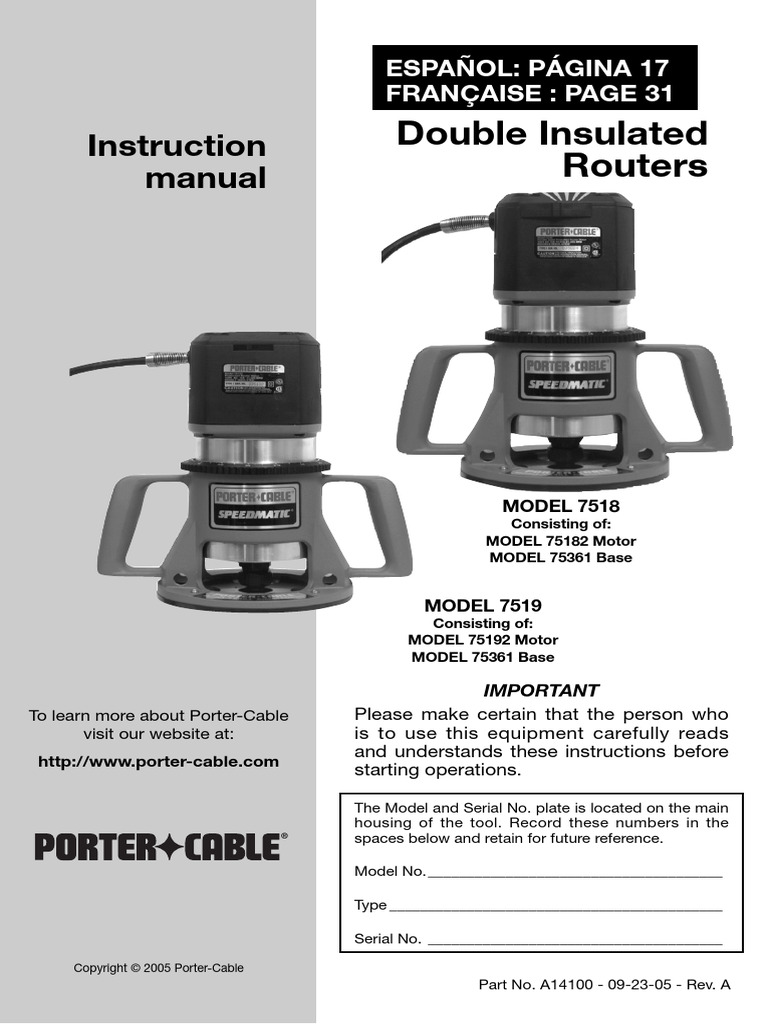 Manual de Instrucciones Ruteadora | PDF | Alternating Current