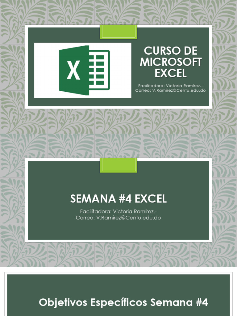 Excel: Filtros y Plantillas Semana 4 | PDF | Microsoft Excel | Software