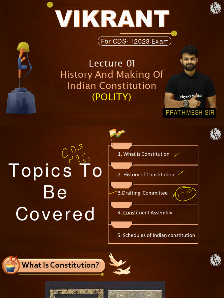 Polity 01 Making Of Indian Constitution Class Notes Vikrant