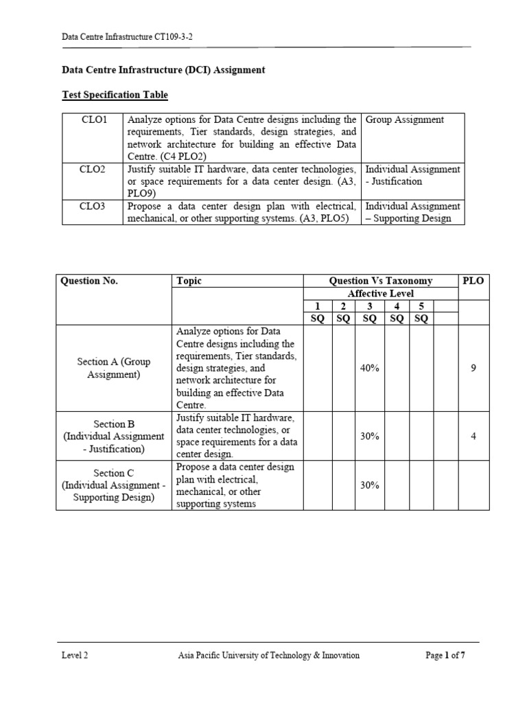Data Centre Design Assignment Guide | PDF | Computer Network | Data Center