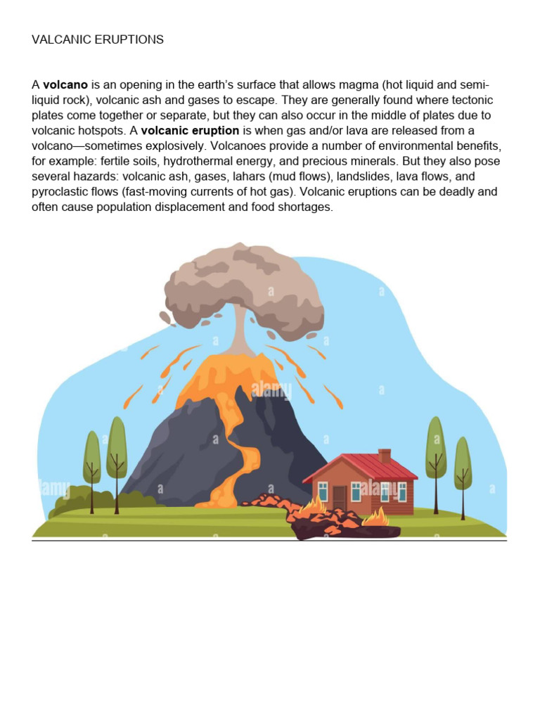Valcanic Eruptions | PDF | Volcano | Types Of Volcanic Eruptions