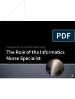 the role of the informatics nurse specialist