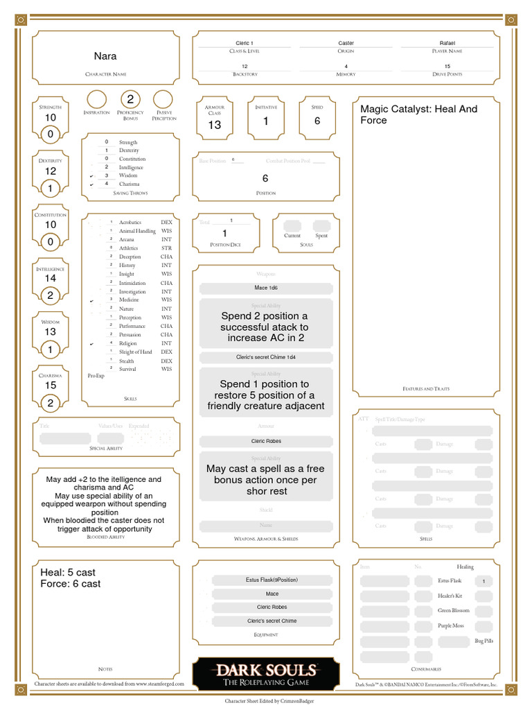 Dark Souls The Roleplaying Game Nara | PDF | Gaming | Role Playing ...