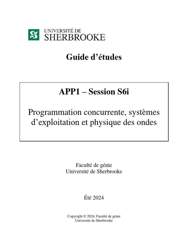 GI S6 APP1 Guide - Etudes E24 | PDF | Thread (informatique) | Application
