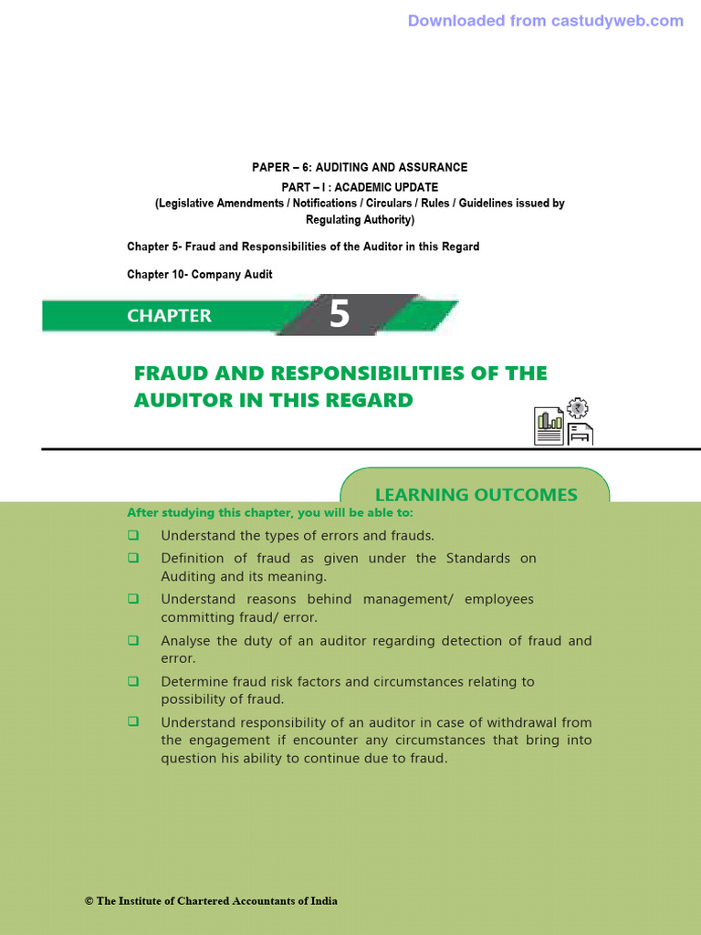 Auditor's Role in Fraud Detection | PDF | Financial Audit | Audit