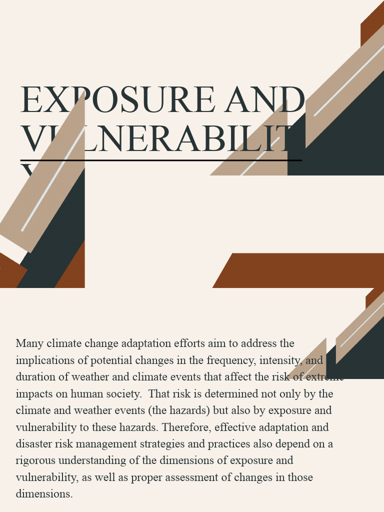 Climate Change: Exposure and Vulnerability | PDF | Natural Disasters ...