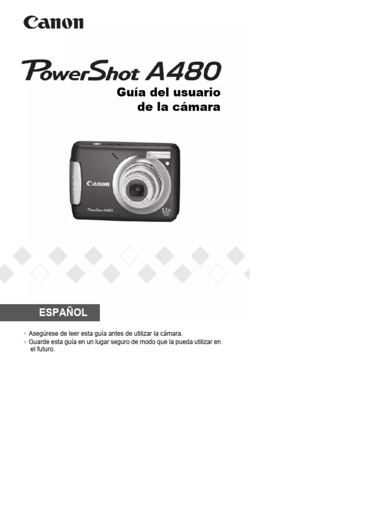 Manual de Usuario Canon PowerShot A480 (Español - 127 Páginas) | PDF ...