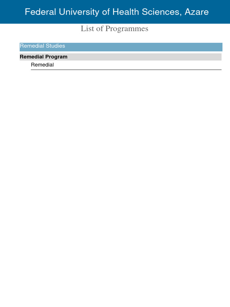 List of Courses | PDF
