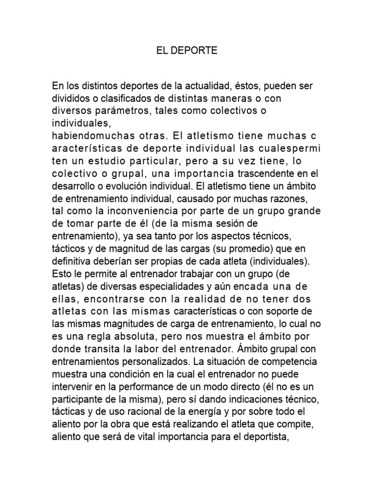El Deporte Pdf