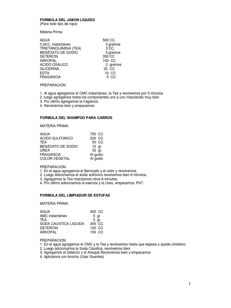 The Best Ecuacion Quimica De Jabon Liquido Frae Kmu End T