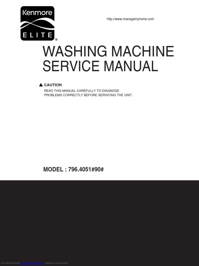 Washing Machine Service Manual: MODEL: 796.4051#90# | PDF | Washing ...