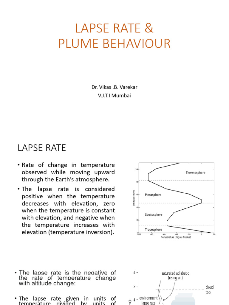 Lapse Rates and Plume Behavior Analysis | PDF | Atmospheric Sciences ...
