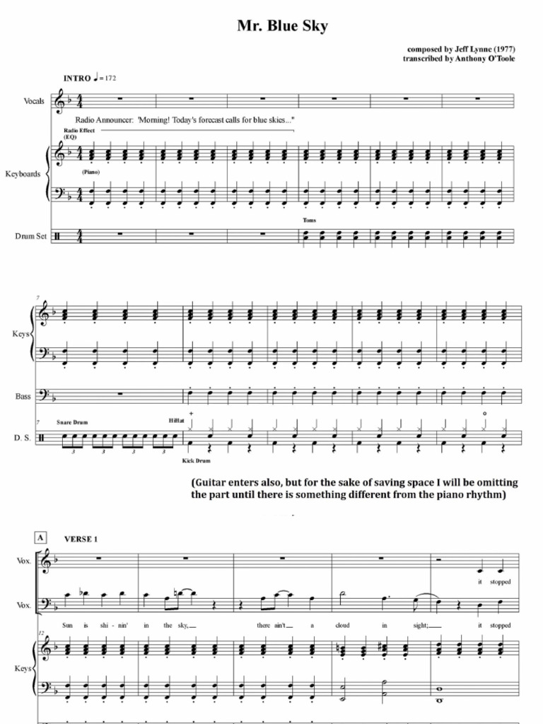 Mr. Blue Sky | PDF