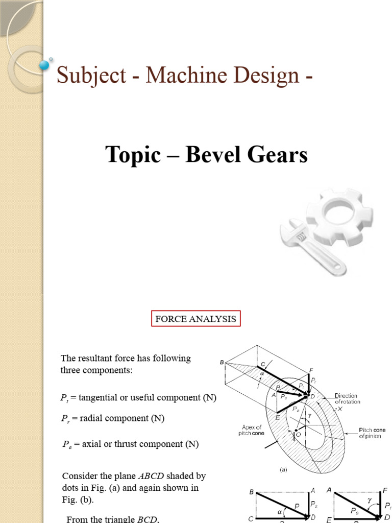 Calculate Bevel Gear PDF Gear Mechanical Engineering