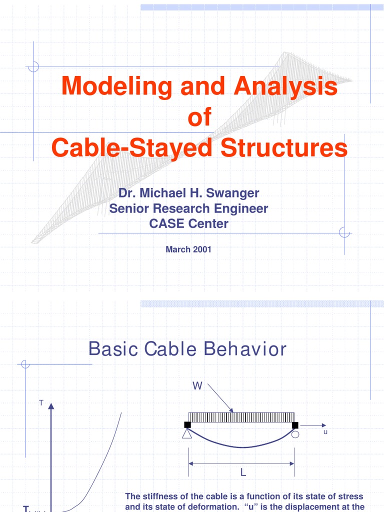 Cable Tension Analysis for Bridges | PDF | Stress (Mechanics) | Analysis