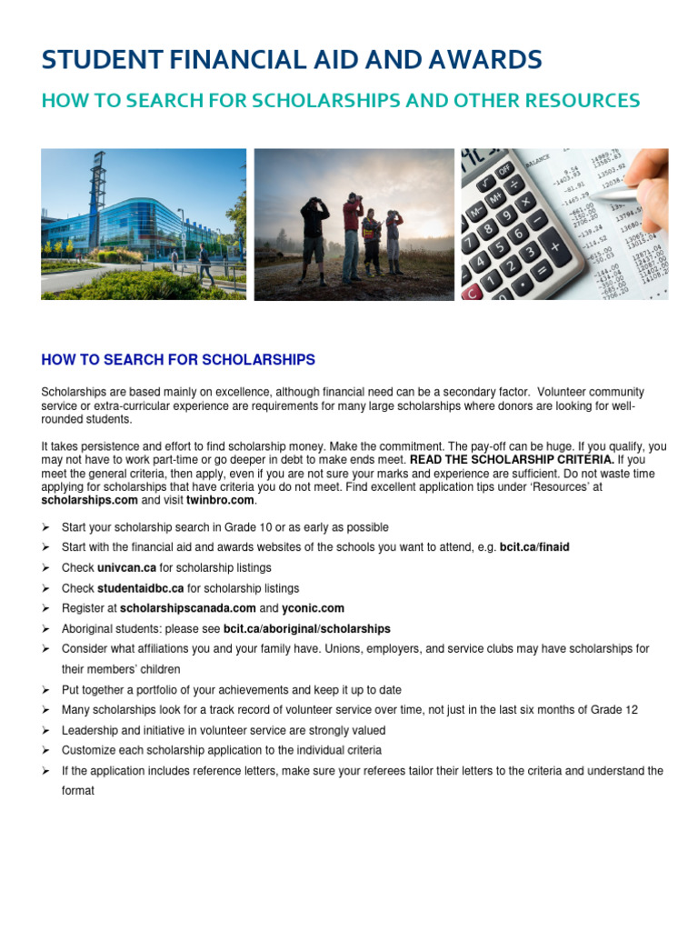 Finai D Scholarship Tips | PDF | Student Financial Aid In The United States