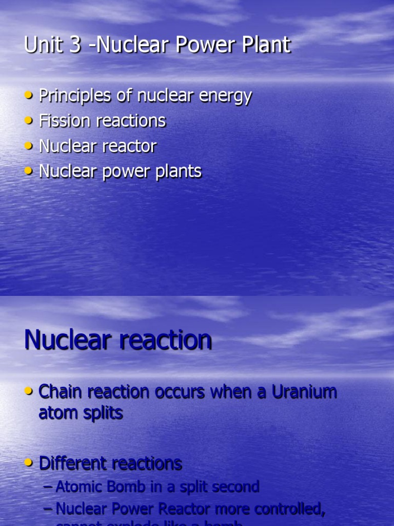 Overview of Nuclear Power Plants | PDF | Nuclear Power | Nuclear Reactor
