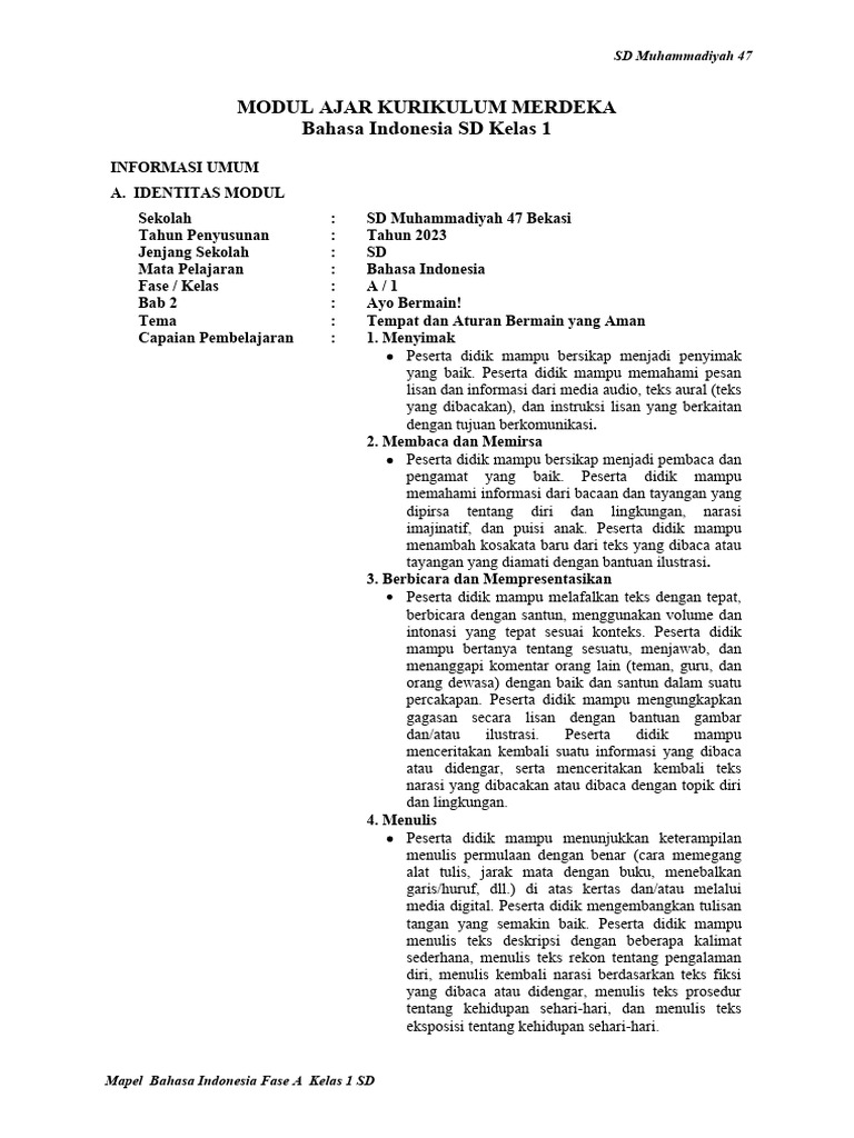 Modul Ajar BAB 2 | PDF | Karier & Perkembangan | Seni & Disiplin Bahasa