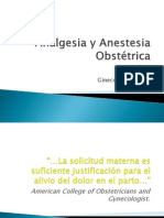 Analgesia y Anestesia Obstétrica