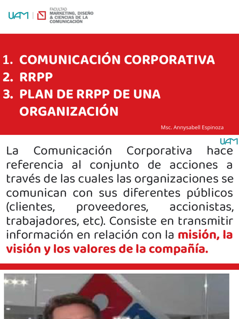 Comunicación Corporativa, RRPP, Plan de RRPP de Una Organización | PDF ...