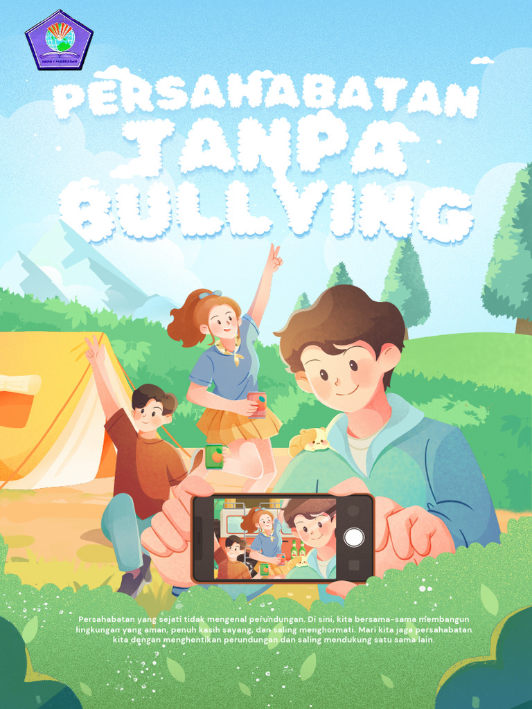 Poster Stop Bullying Ilustratif Hijau Dan Biru Pdf Gaya Hidup