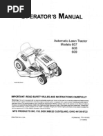 Operator'S Manual: Automatic Lawn Tractor Models 607 6O8 6O9