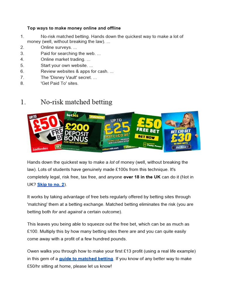 Top Ways To Make Money Online and Offline | PDF | Multi Level Marketing