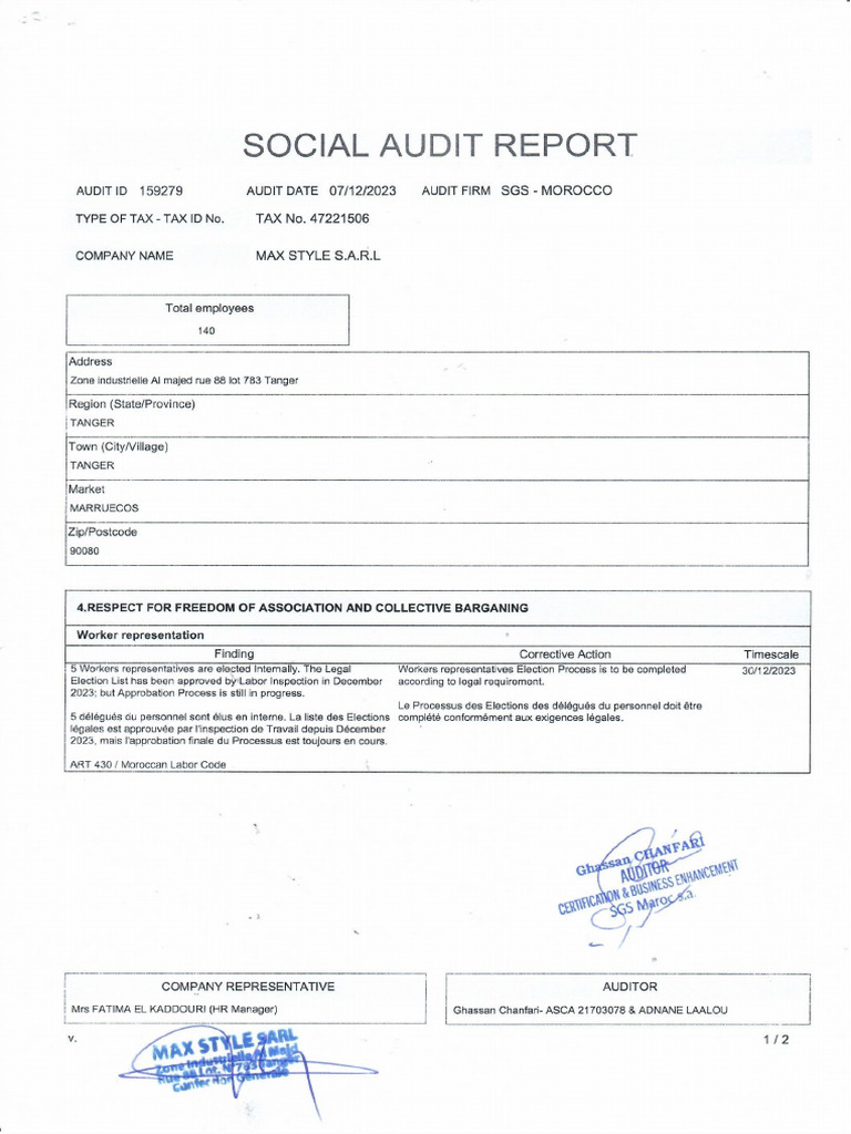 Report Audit Social - 2023 | PDF