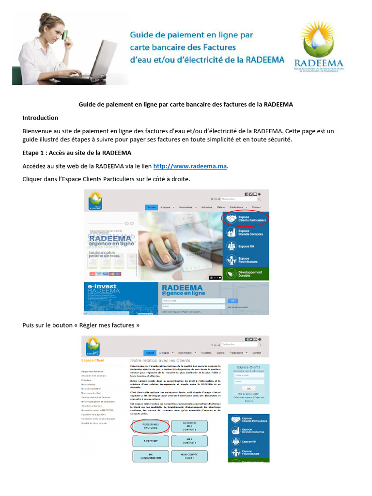 Paiement en ligne des factures RADEEMA | PDF | Droit
