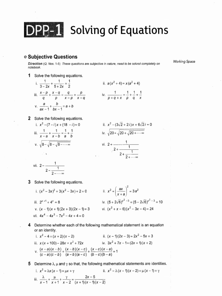 Advanced Equation Solving Guide | PDF | Quadratic Equation ...