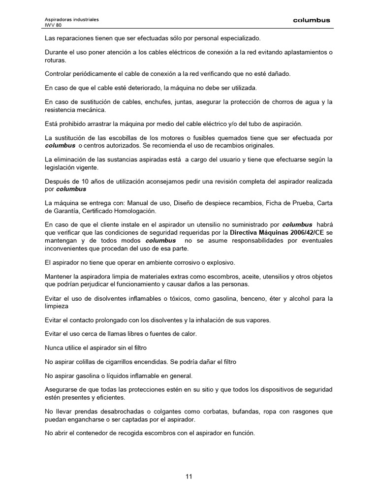 IWV80 DL 02 6 | PDF | Aspiradora | Solvente