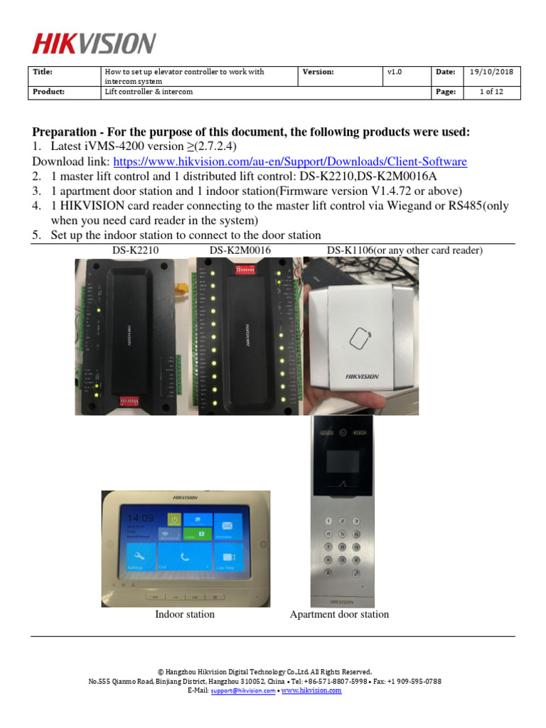 Elevator Controller Setup Guide | PDF | Relay | Access Control