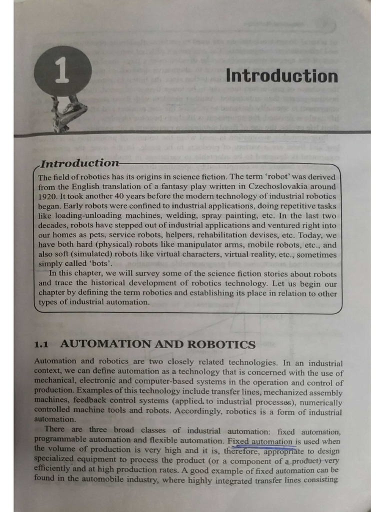 Industrial Robotics 1st Unit | PDF