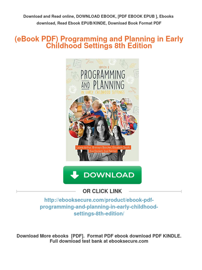 Get ebook pdf programming and planning in early childhood settings
