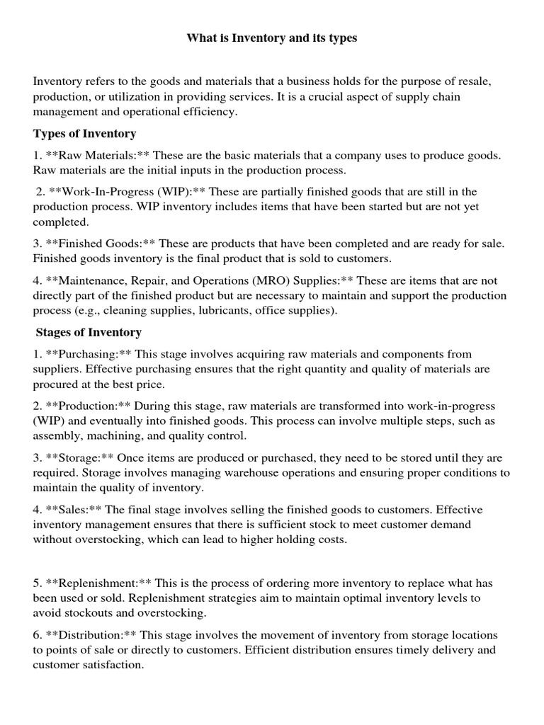 what-is-inventory-and-its-types-pdf-inventory-supply-chain