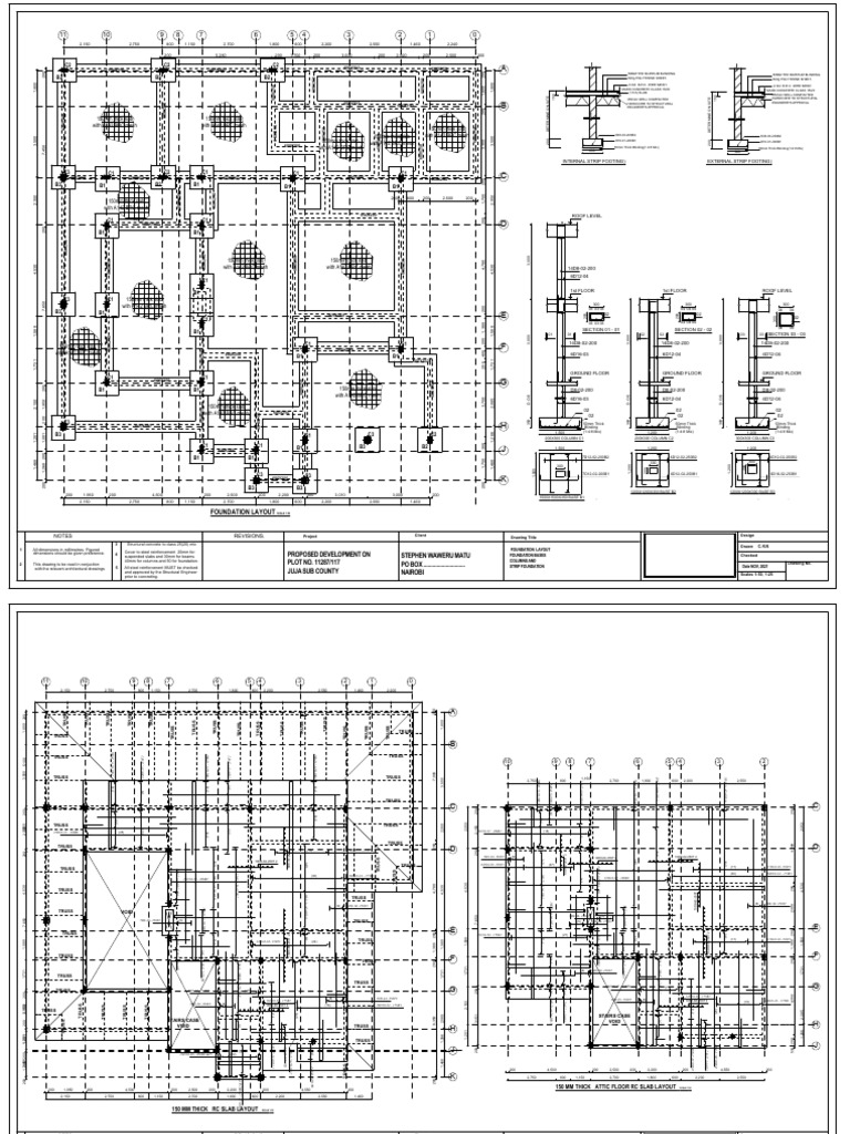 Foundation Layout and Slab Details | PDF | Building Engineering