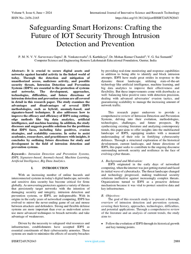 Safeguarding Smart Horizons: Crafting The Future of IOT Security ...