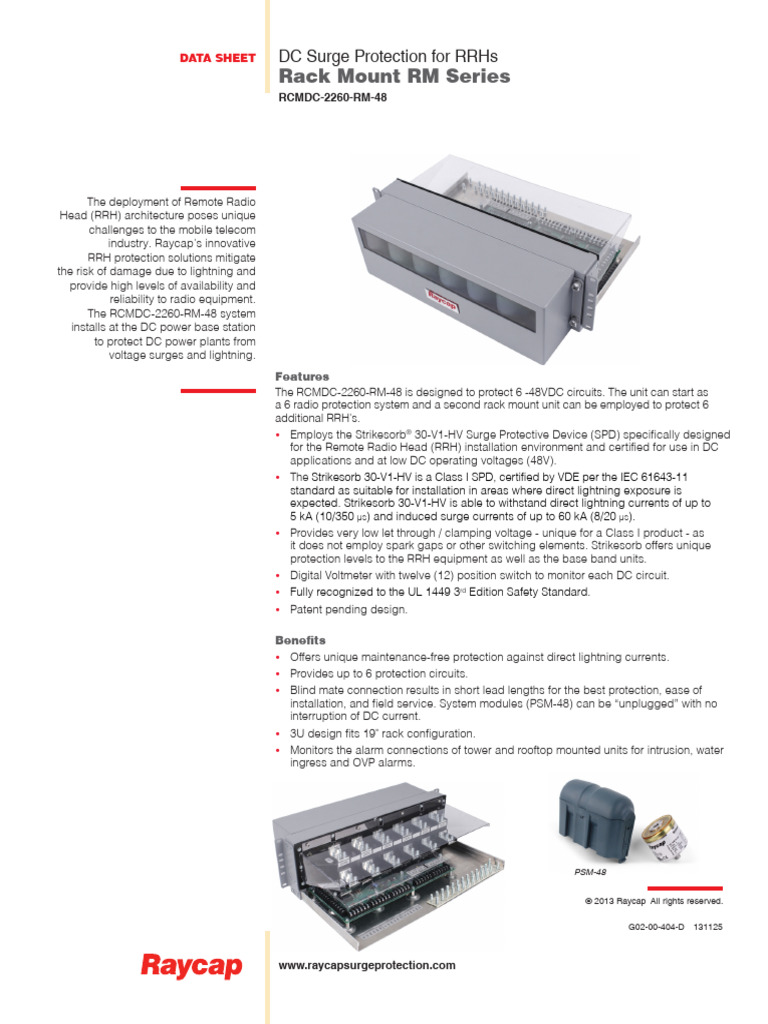 (G02 00 404) - RCMDC 2260 RM 48 - VerizonRackMount | PDF | Electrical ...