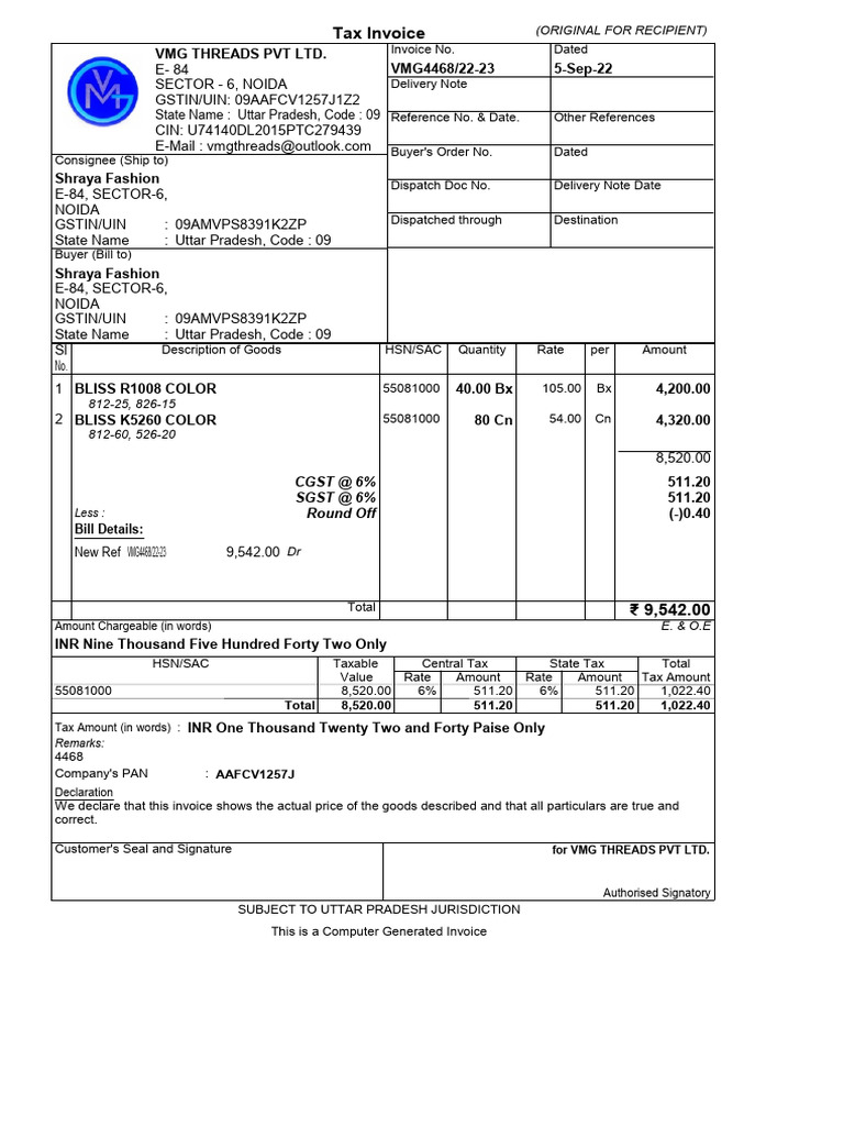 4468 shraya fashion pdf signature invoice