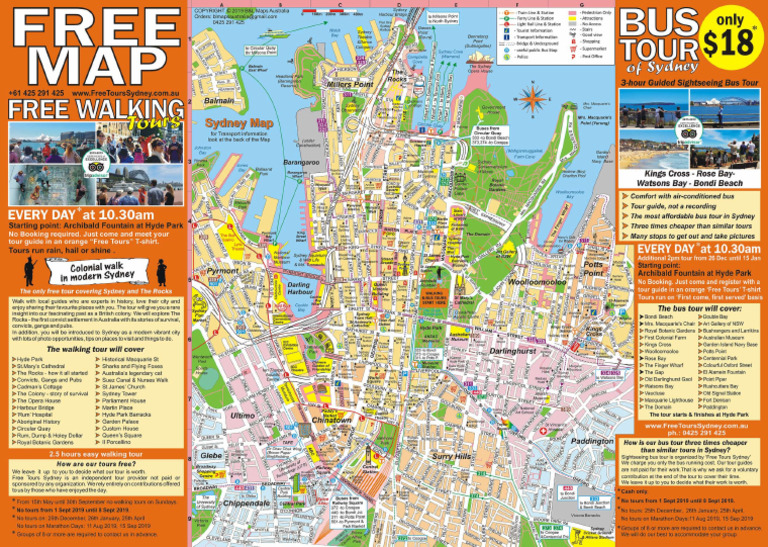 Free Tourist Map of Sydney | PDF