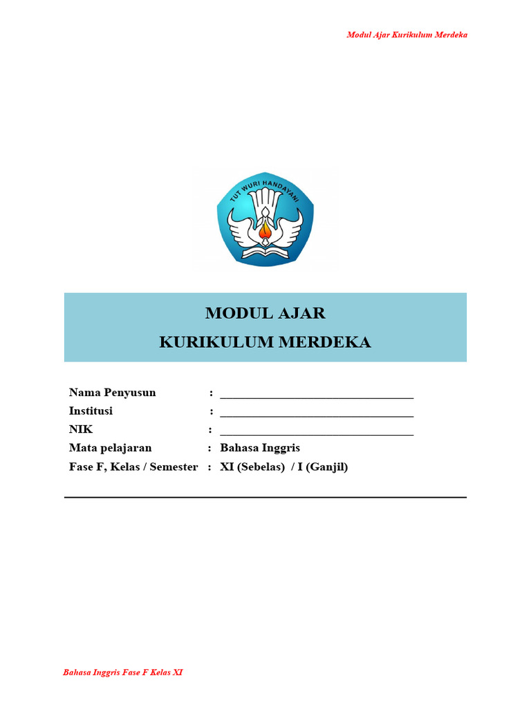 Modul Ajar Bahasa Inggris Kelas XI | PDF | Karier & Perkembangan | Seni ...
