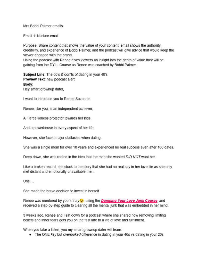Date Emails Examples | PDF | Self-Improvement | Lifestyle