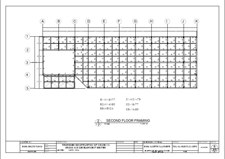 Second Floor Steel Framing Plan | PDF